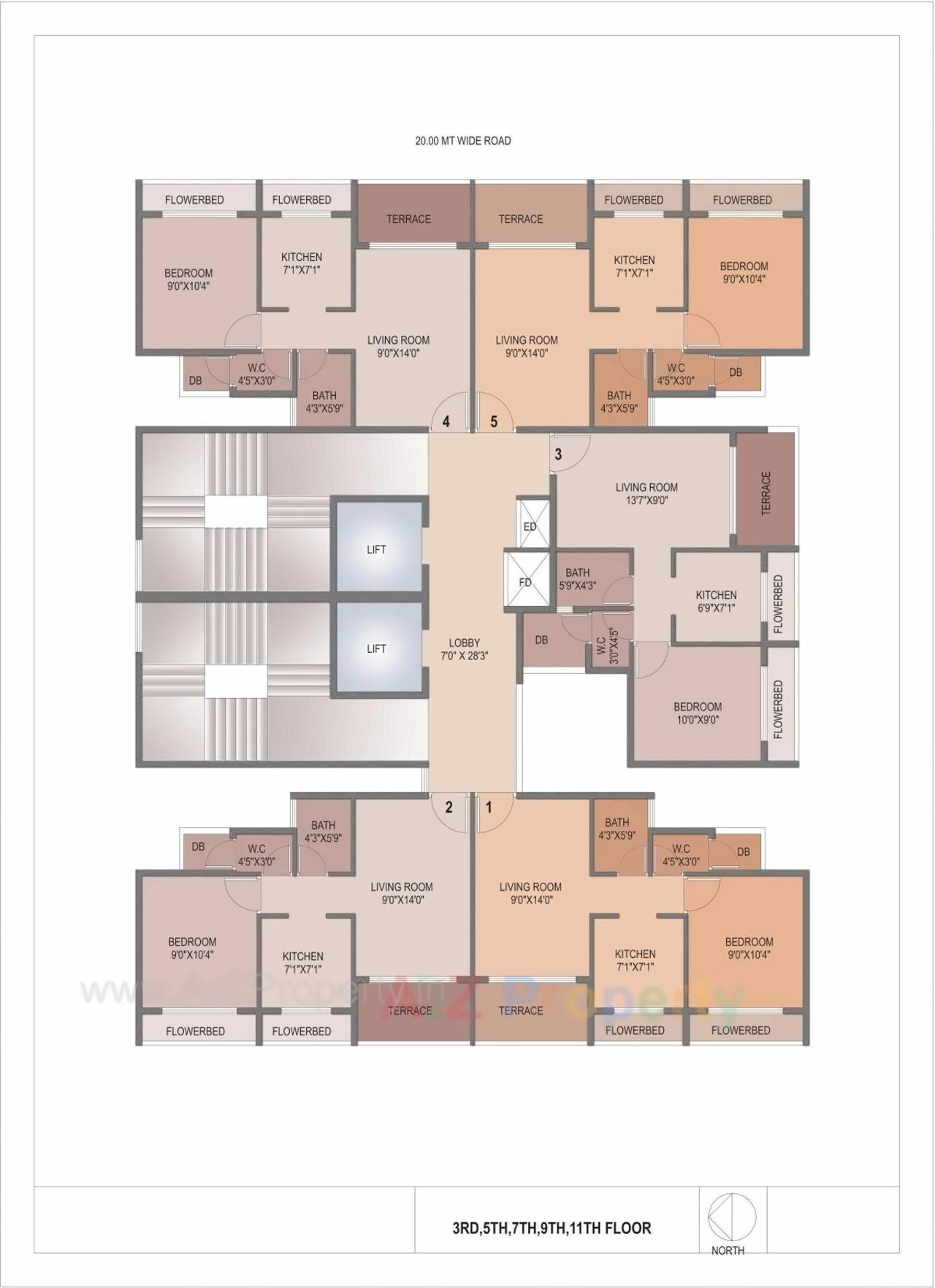 Layout of real estate project Akshar Edeania located at Bokadvira, Raigarh, Maharashtra