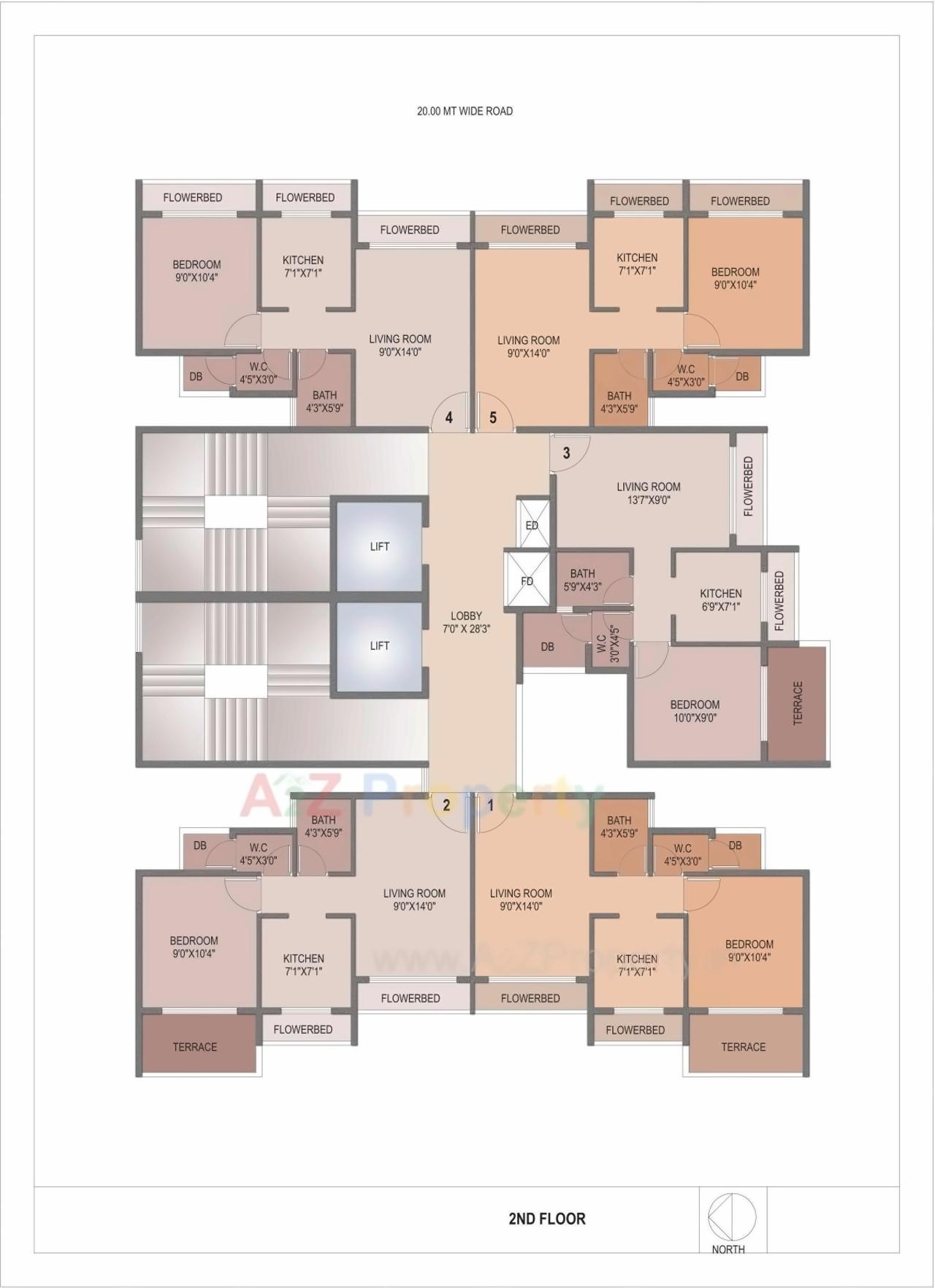 Layout of real estate project Akshar Edeania located at Bokadvira, Raigarh, Maharashtra