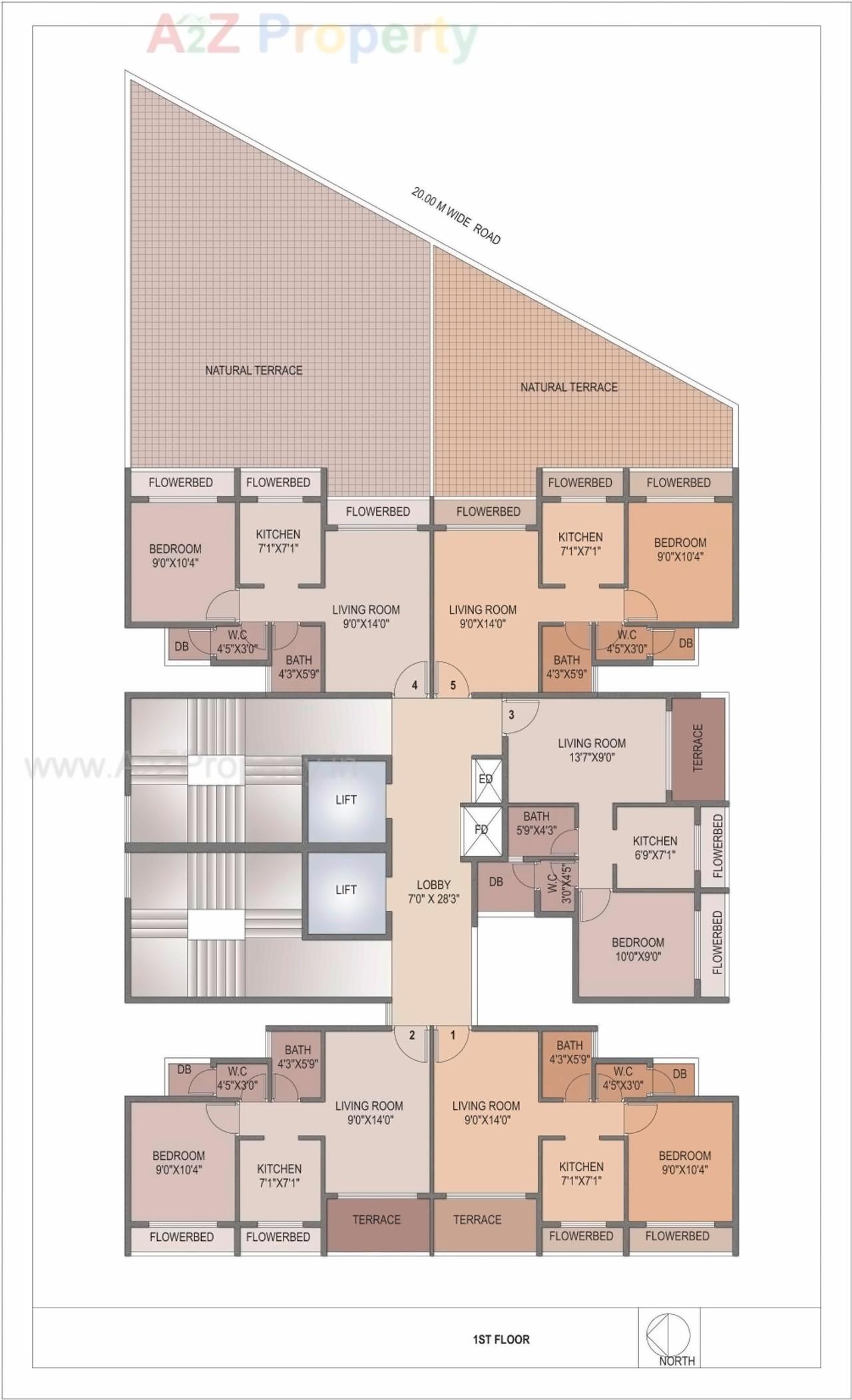 Layout of real estate project Akshar Edeania located at Bokadvira, Raigarh, Maharashtra