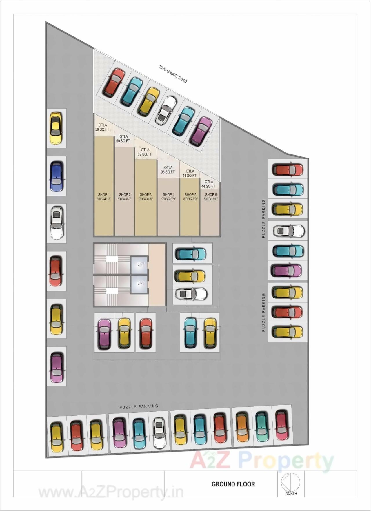 Layout of real estate project Akshar Edeania located at Bokadvira, Raigarh, Maharashtra