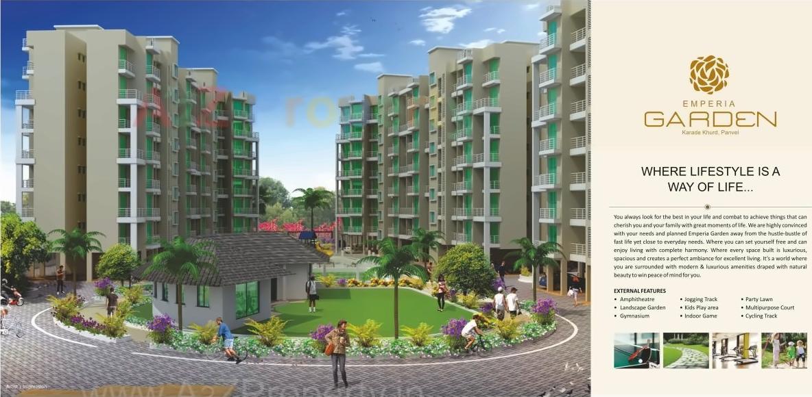 3D Elevation of real estate project Akshar Emperia Garden located at Karade-kh, Raigarh, Maharashtra