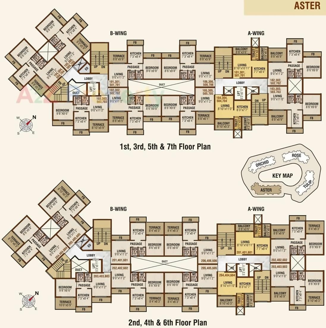 Layout of real estate project Akshar Emperia Garden located at Karade-kh, Raigarh, Maharashtra