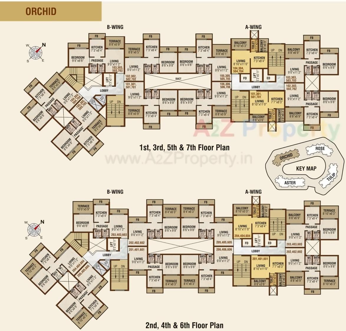 Layout of real estate project Akshar Emperia Garden located at Karade-kh, Raigarh, Maharashtra