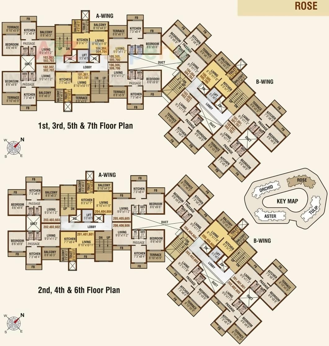 Layout of real estate project Akshar Emperia Garden located at Karade-kh, Raigarh, Maharashtra