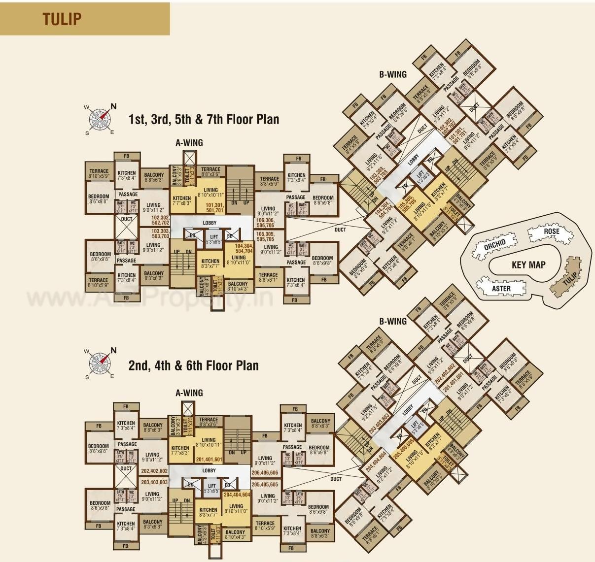 Layout of real estate project Akshar Emperia Garden located at Karade-kh, Raigarh, Maharashtra
