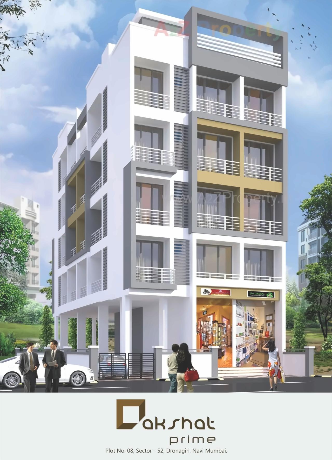 3D Elevation of real estate project Akshat Prime located at Bokadvira, Raigarh, Maharashtra