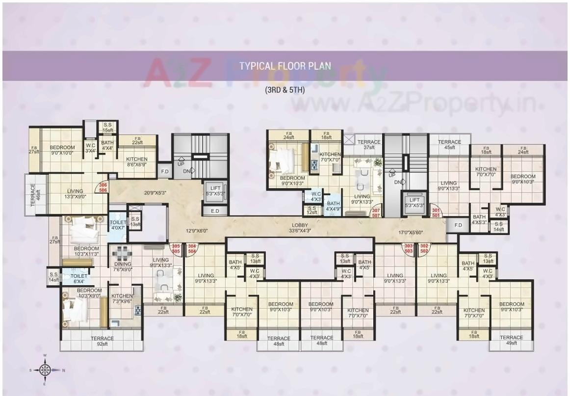 Layout of real estate project Ambika Heritage located at Kalamboli, Raigarh, Maharashtra