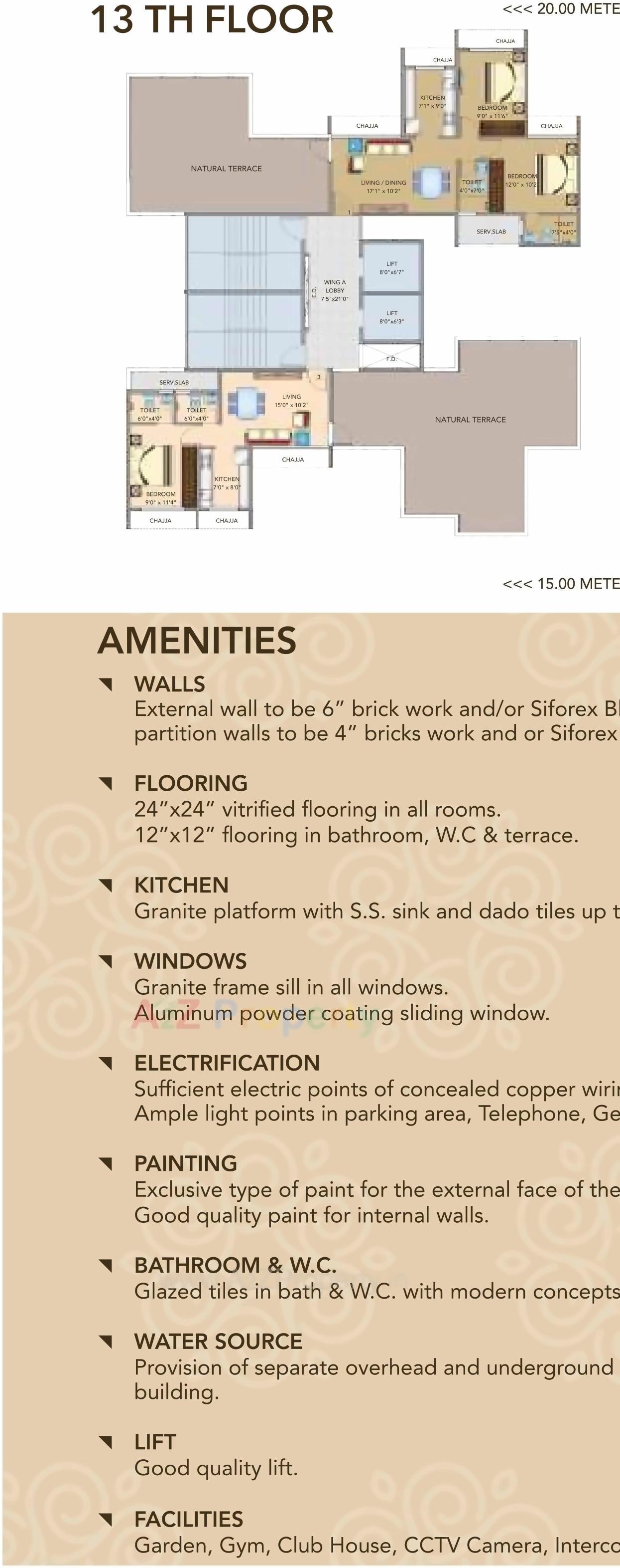 Layout of real estate project Amrut Garden located at Kamothe, Raigarh, Maharashtra