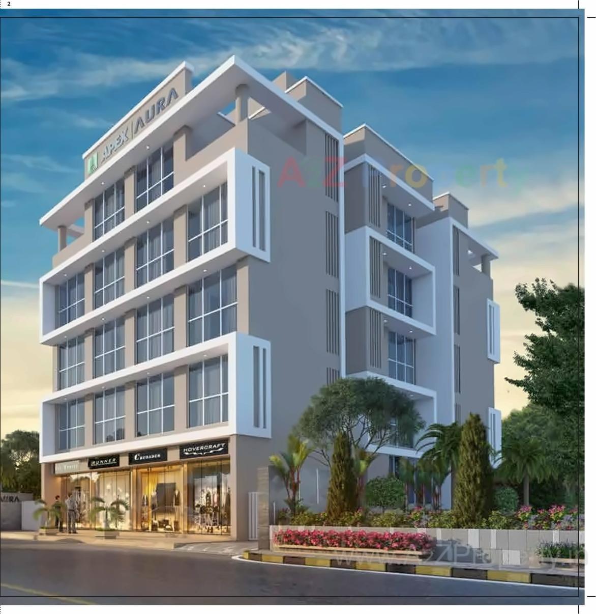 3D Elevation of real estate project Apex Aura located at Bhendkhal, Raigarh, Maharashtra