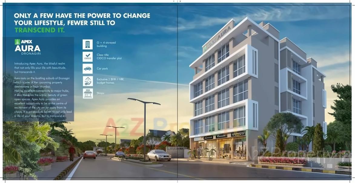 3D Elevation of real estate project Apex Aura located at Bhendkhal, Raigarh, Maharashtra