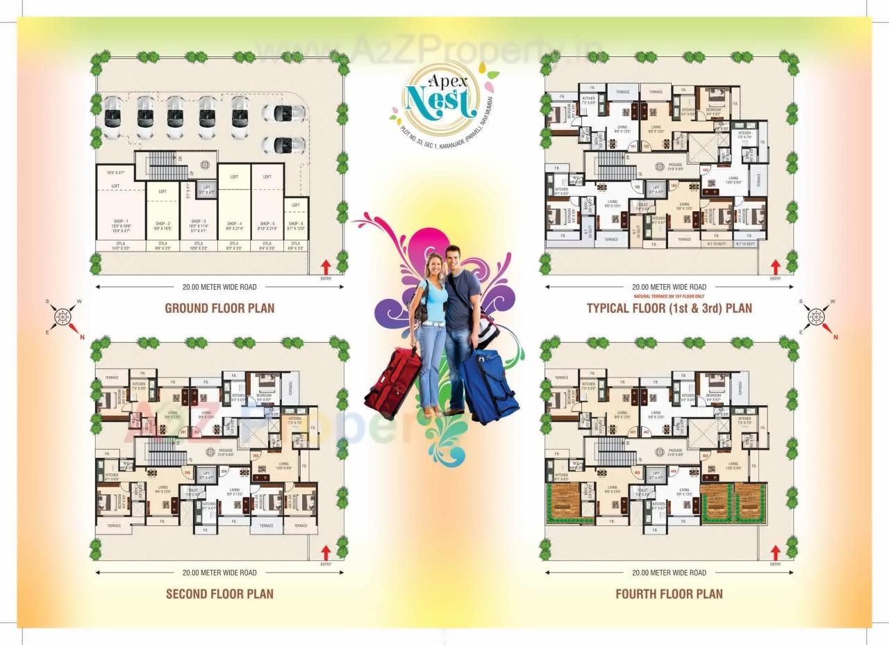 Layout of real estate project Apex Nest located at Karanjade, Raigarh, Maharashtra