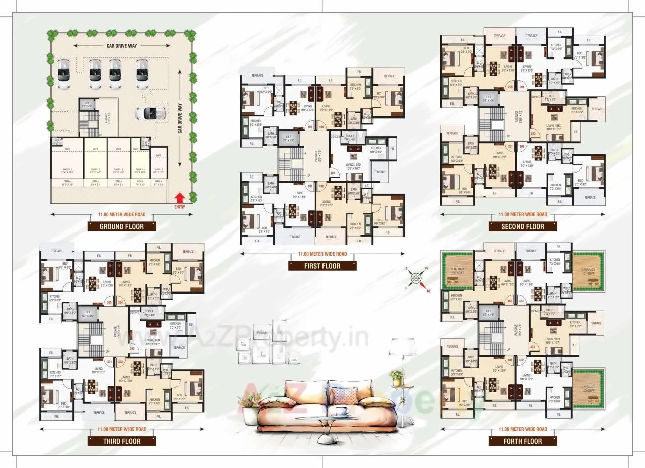 Layout of real estate project Apex Step located at Karanjade, Raigarh, Maharashtra