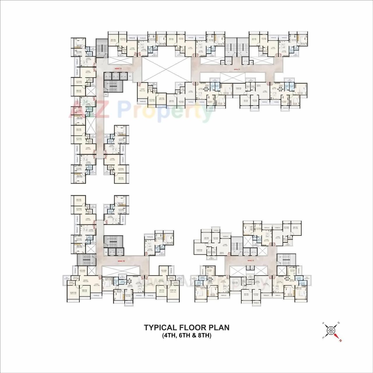 Layout of real estate project Aramus Complex located at Ulawe, Raigarh, Maharashtra