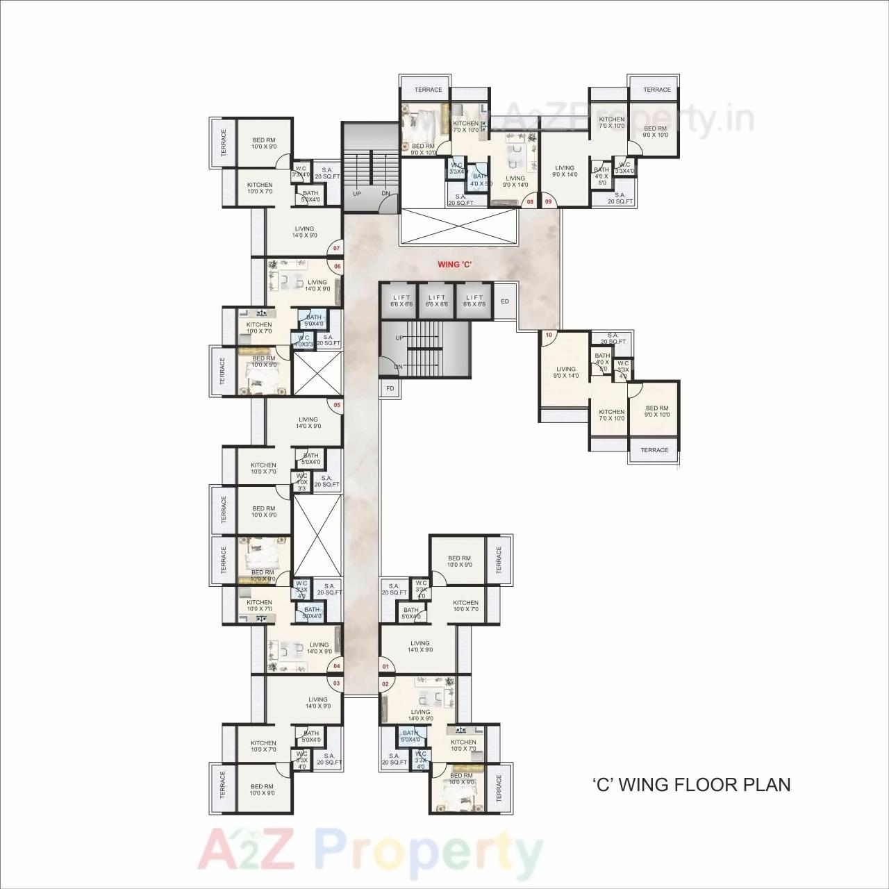 Layout of real estate project Aramus Complex located at Ulawe, Raigarh, Maharashtra