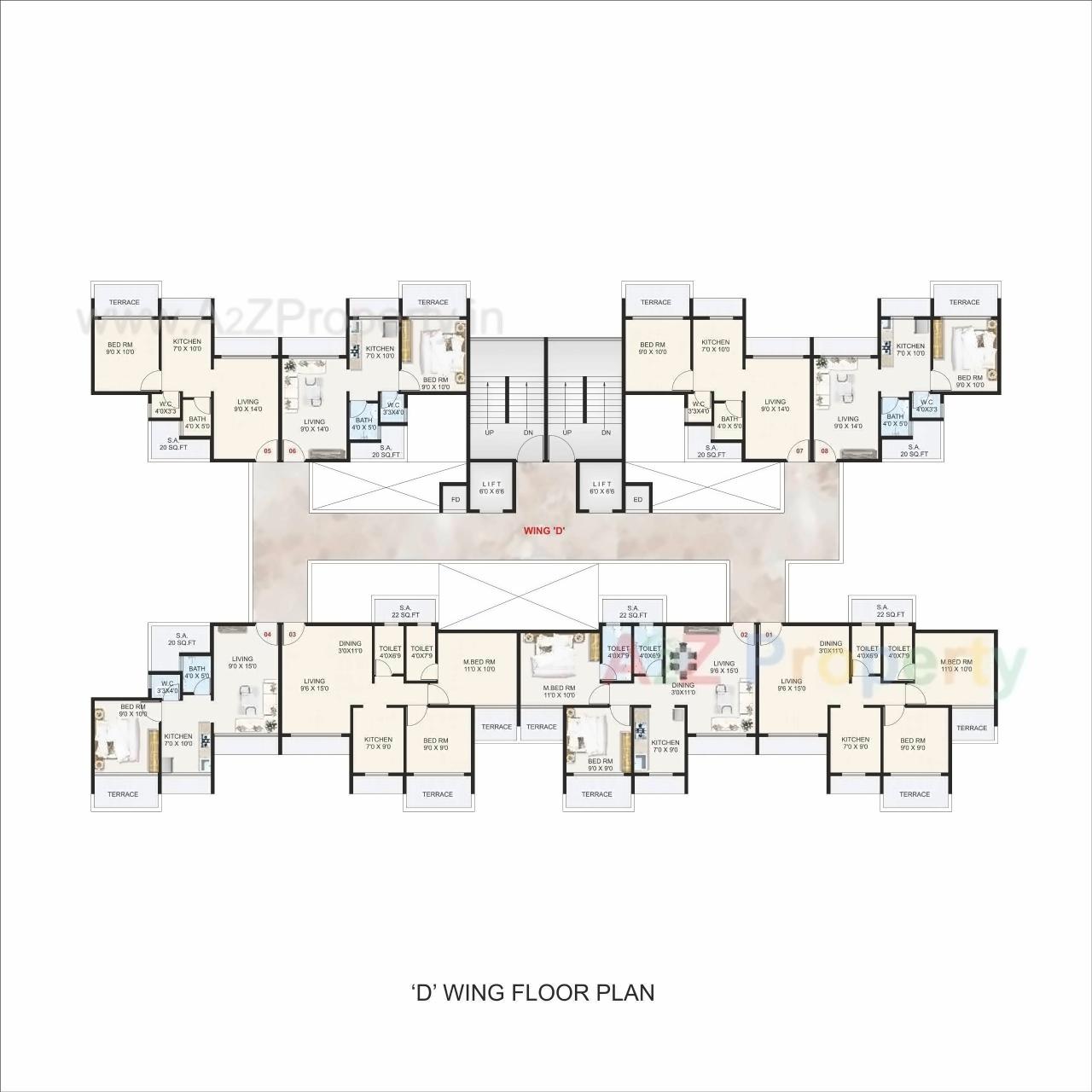 Layout of real estate project Aramus Complex located at Ulawe, Raigarh, Maharashtra