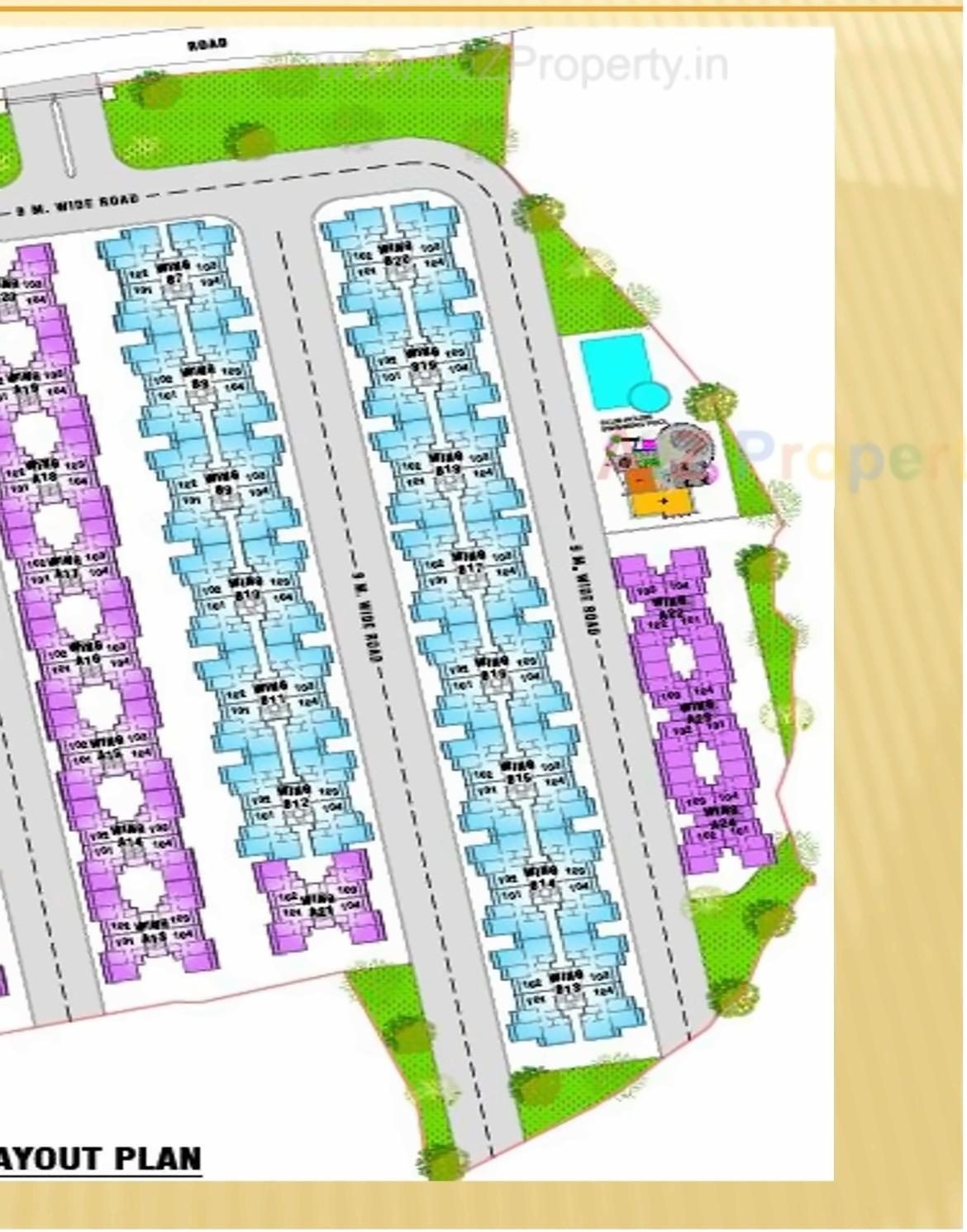 Layout of real estate project Arihant Amisha located at Mahodar, Raigarh, Maharashtra