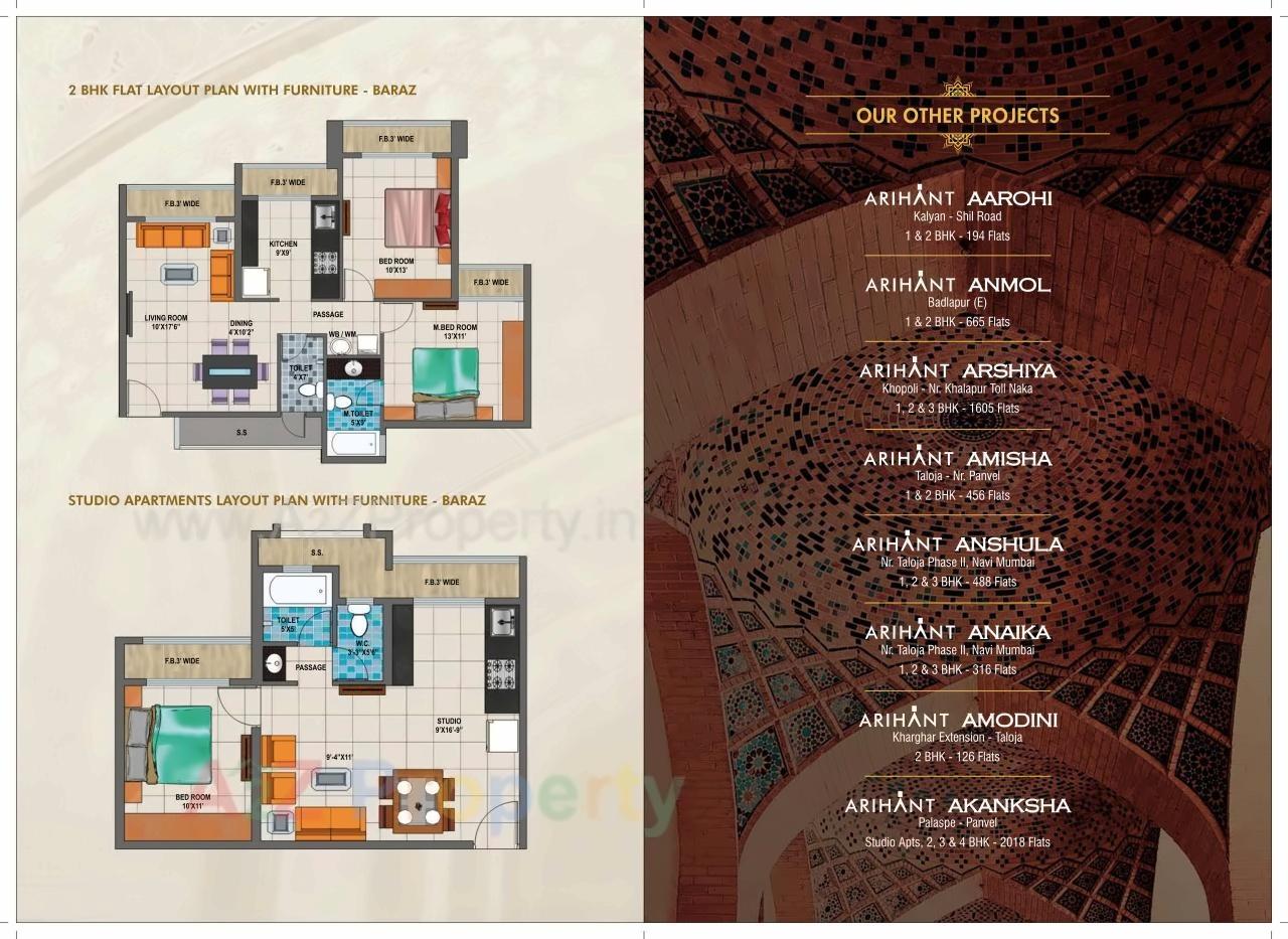 Layout of real estate project Arihant Clan Aalishan located at Rohinjan, Raigarh, Maharashtra