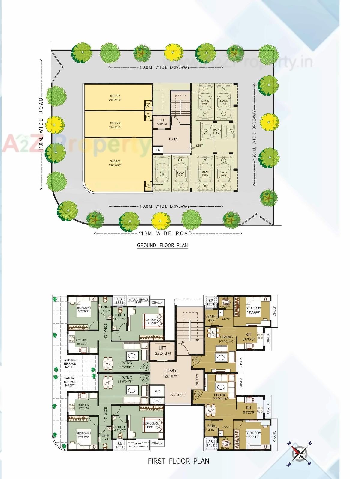 Layout of real estate project Aurum located at Ulawe, Raigarh, Maharashtra