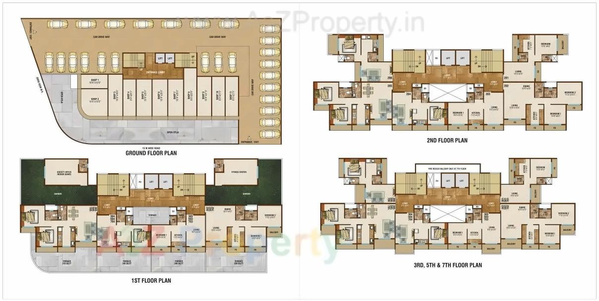 Layout of real estate project Balaji Sparsh located at Ulawe, Raigarh, Maharashtra