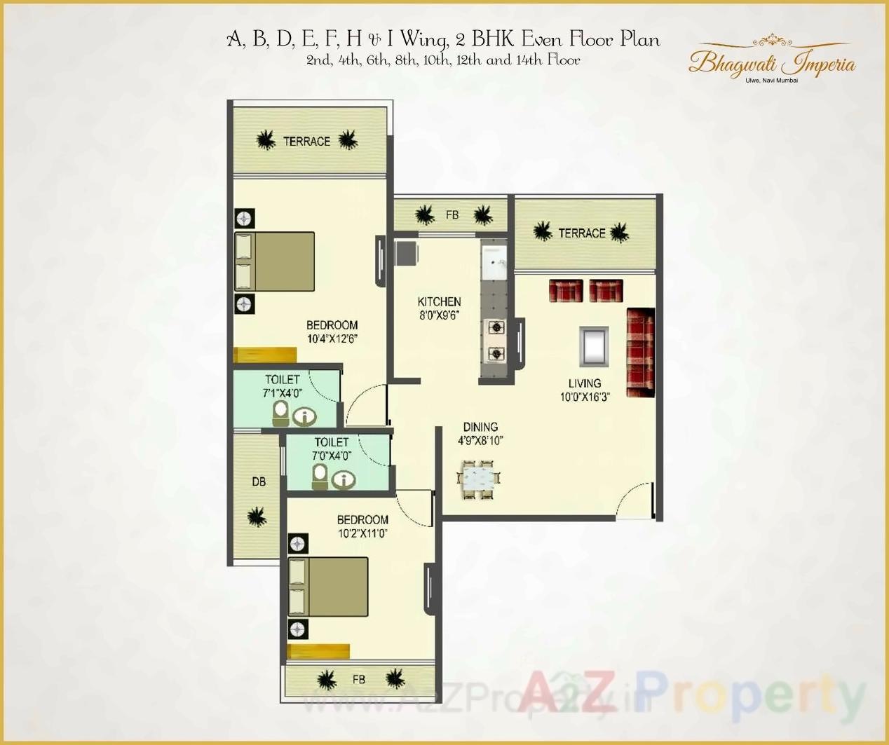 Layout of real estate project Bhagwati Imperia located at Ulawe, Raigarh, Maharashtra