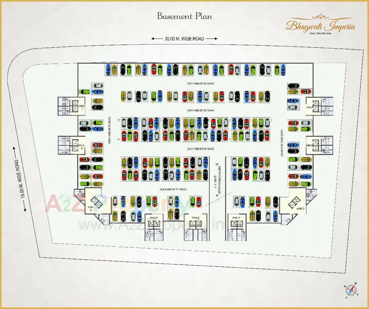 Layout of real estate project Bhagwati Imperia located at Ulawe, Raigarh, Maharashtra