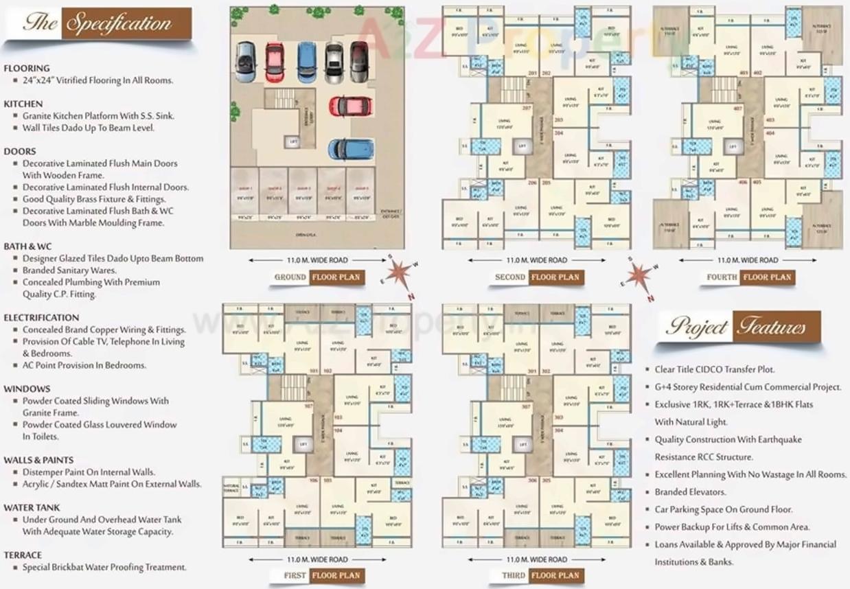 Layout of real estate project Bhaveshwar Mansion located at Karanjade, Raigarh, Maharashtra