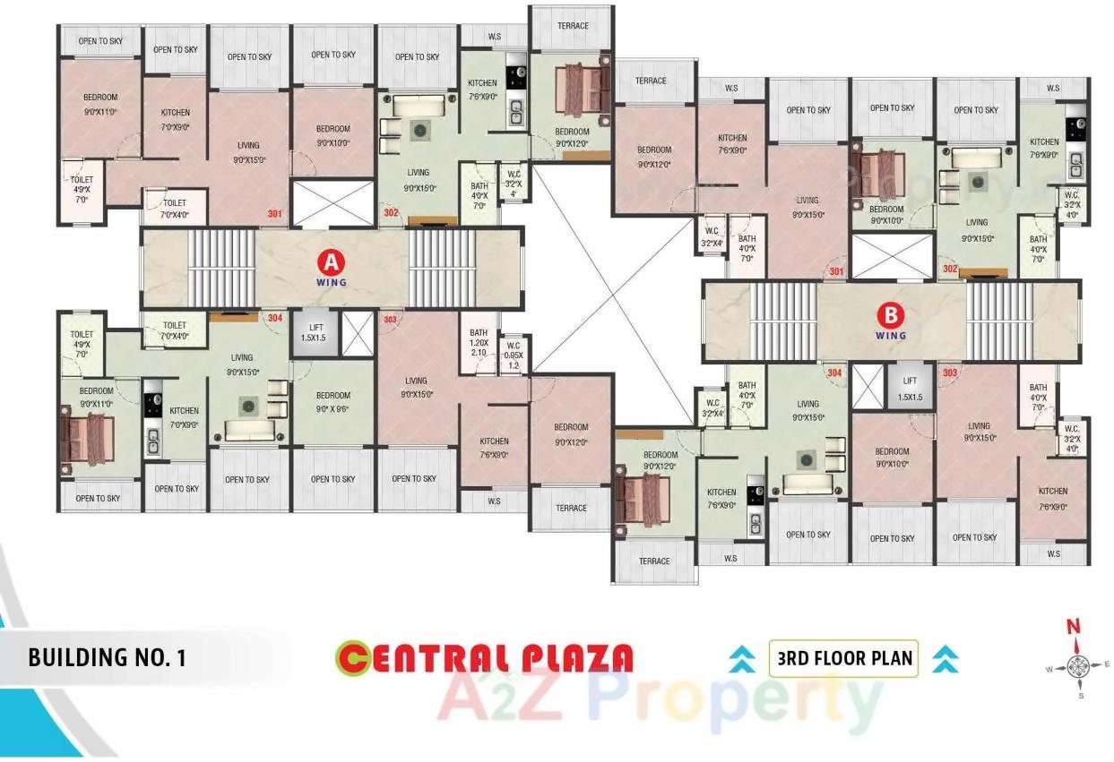Layout of real estate project Central Plaza located at Khopoli, Raigarh, Maharashtra