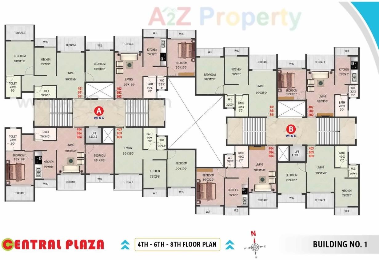 Layout of real estate project Central Plaza located at Khopoli, Raigarh, Maharashtra
