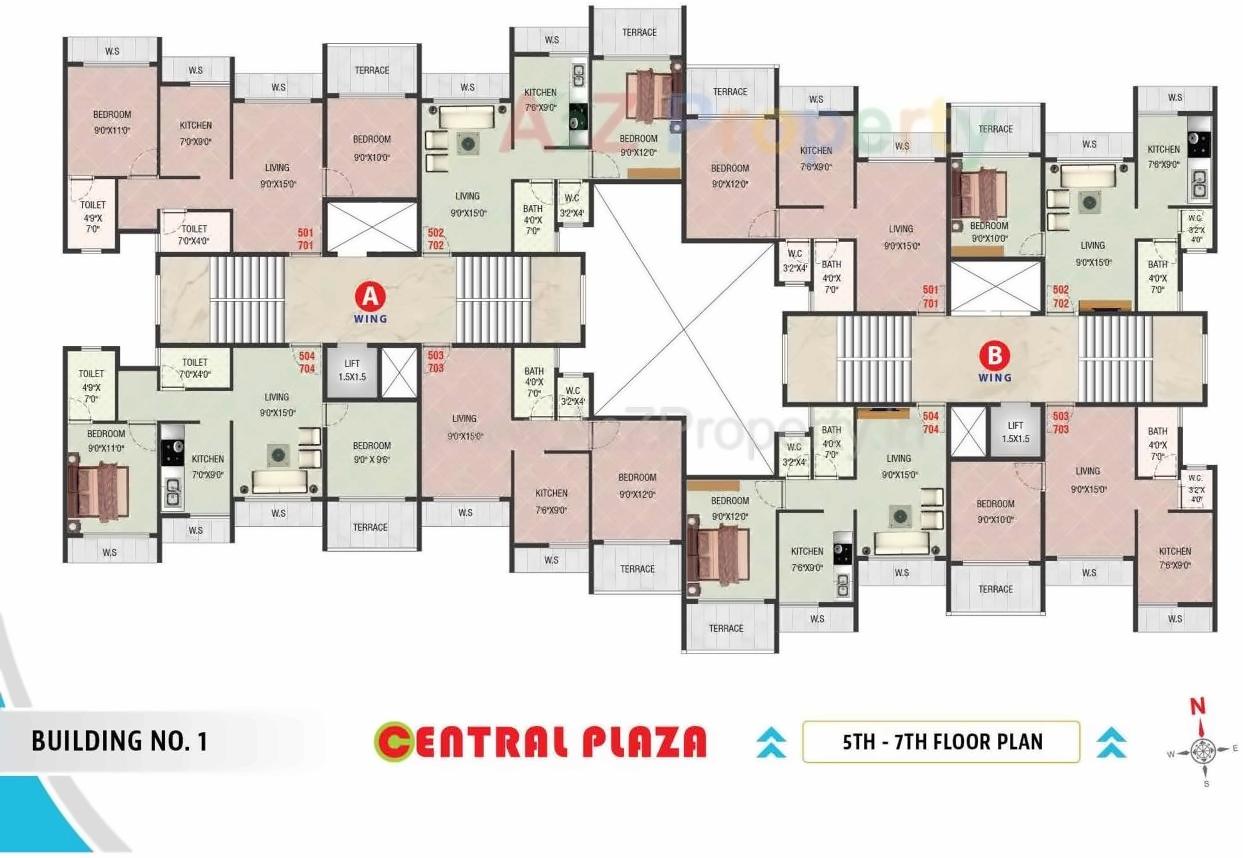 Layout of real estate project Central Plaza located at Khopoli, Raigarh, Maharashtra