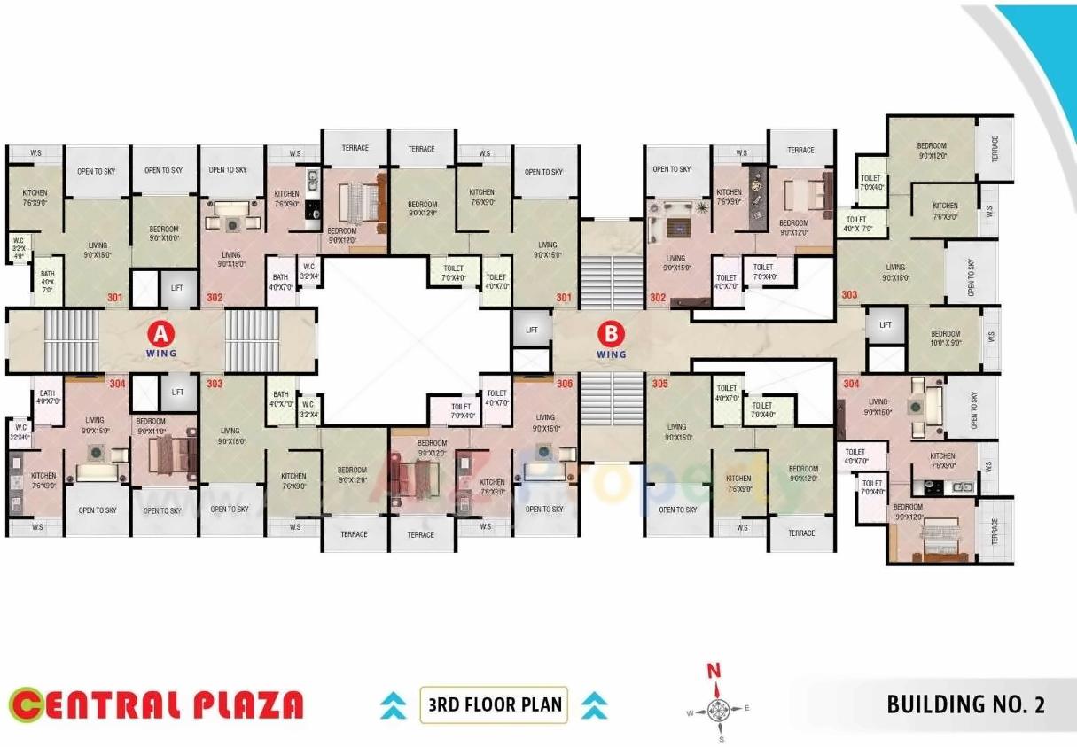 Layout of real estate project Central Plaza located at Khopoli, Raigarh, Maharashtra