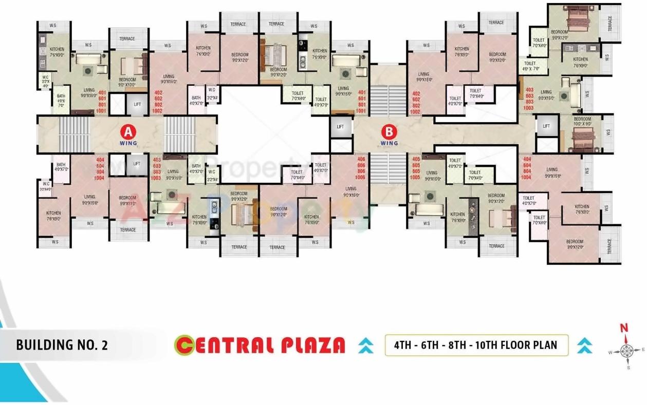 Layout of real estate project Central Plaza located at Khopoli, Raigarh, Maharashtra
