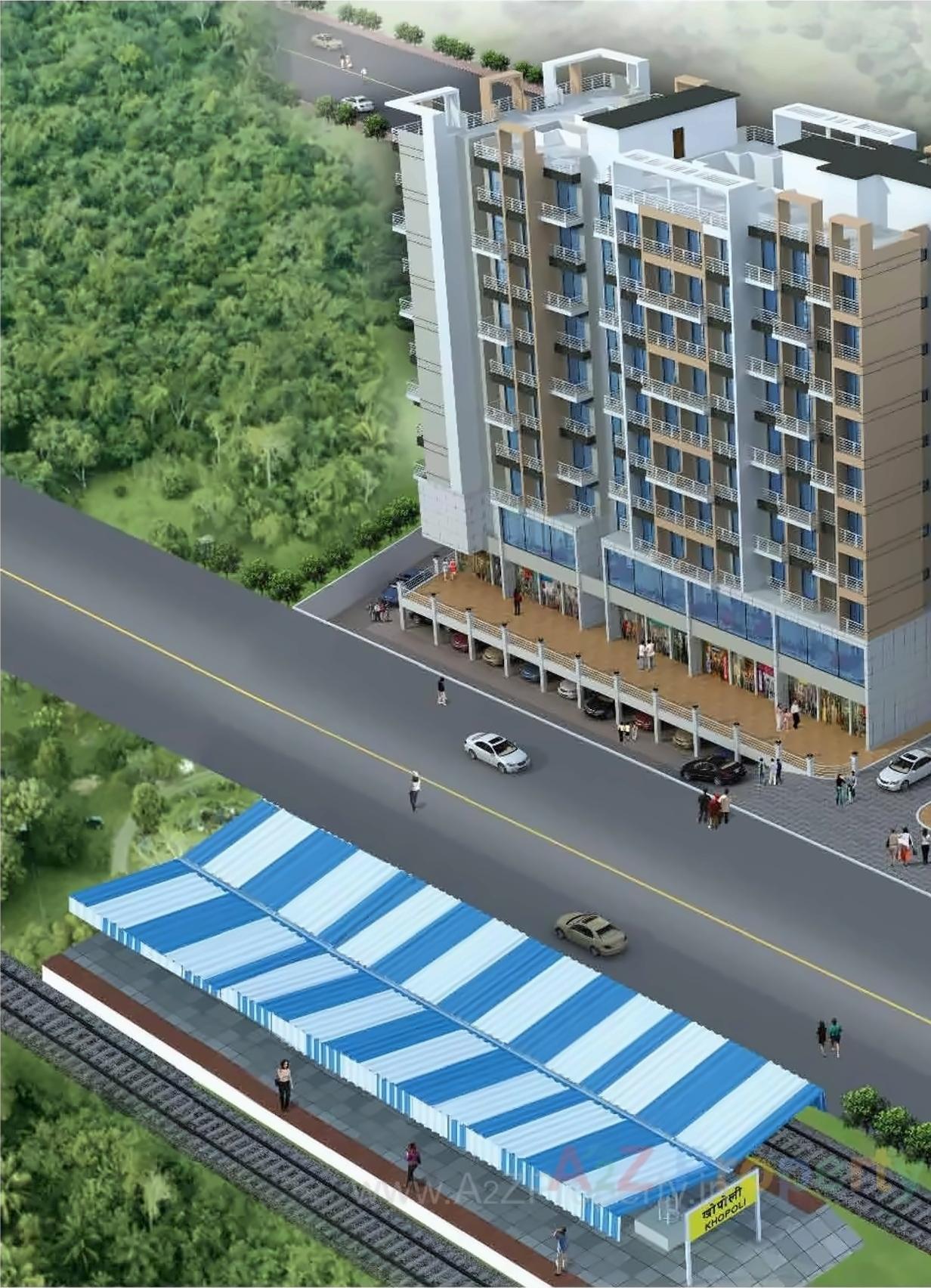 3D Elevation of real estate project Central Plaza located at Khopoli, Raigarh, Maharashtra