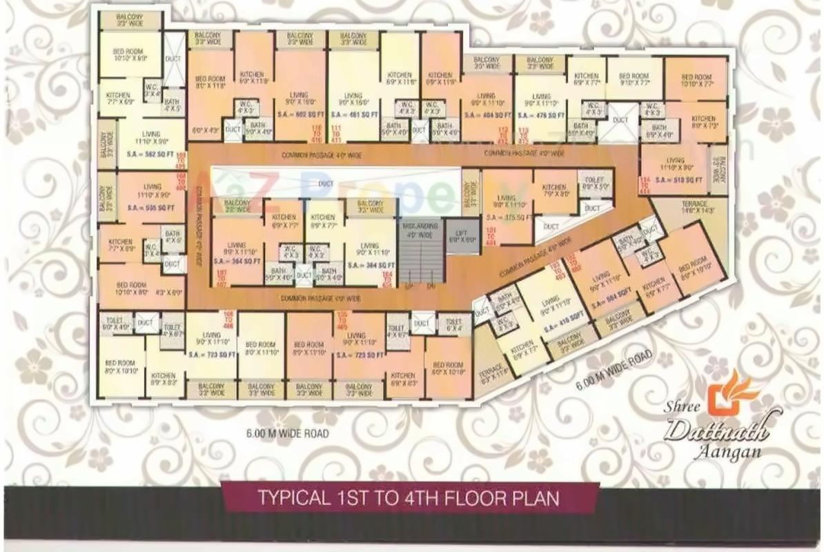 Layout of real estate project Dattnath Aangan located at Devad, Raigarh, Maharashtra