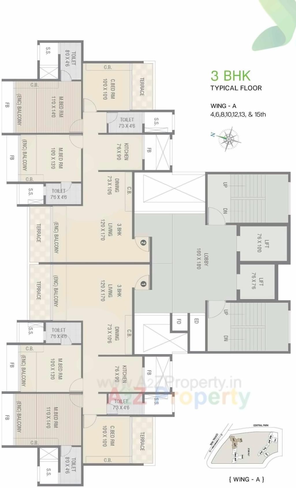 Layout of real estate project Delta Central located at Kharghar, Raigarh, Maharashtra