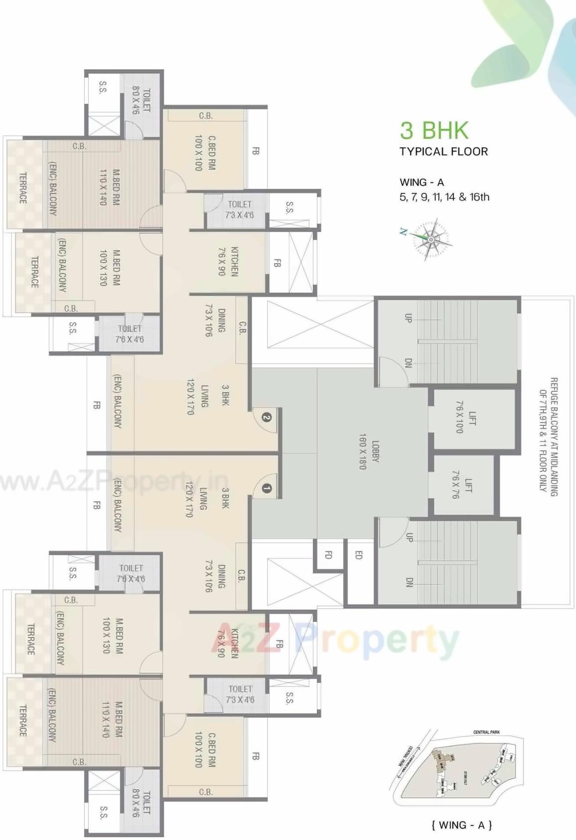 Layout of real estate project Delta Central located at Kharghar, Raigarh, Maharashtra
