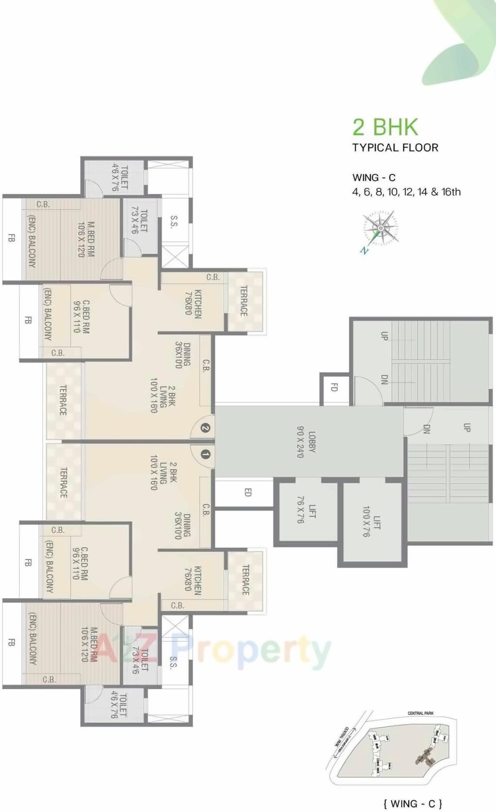 Layout of real estate project Delta Central located at Kharghar, Raigarh, Maharashtra