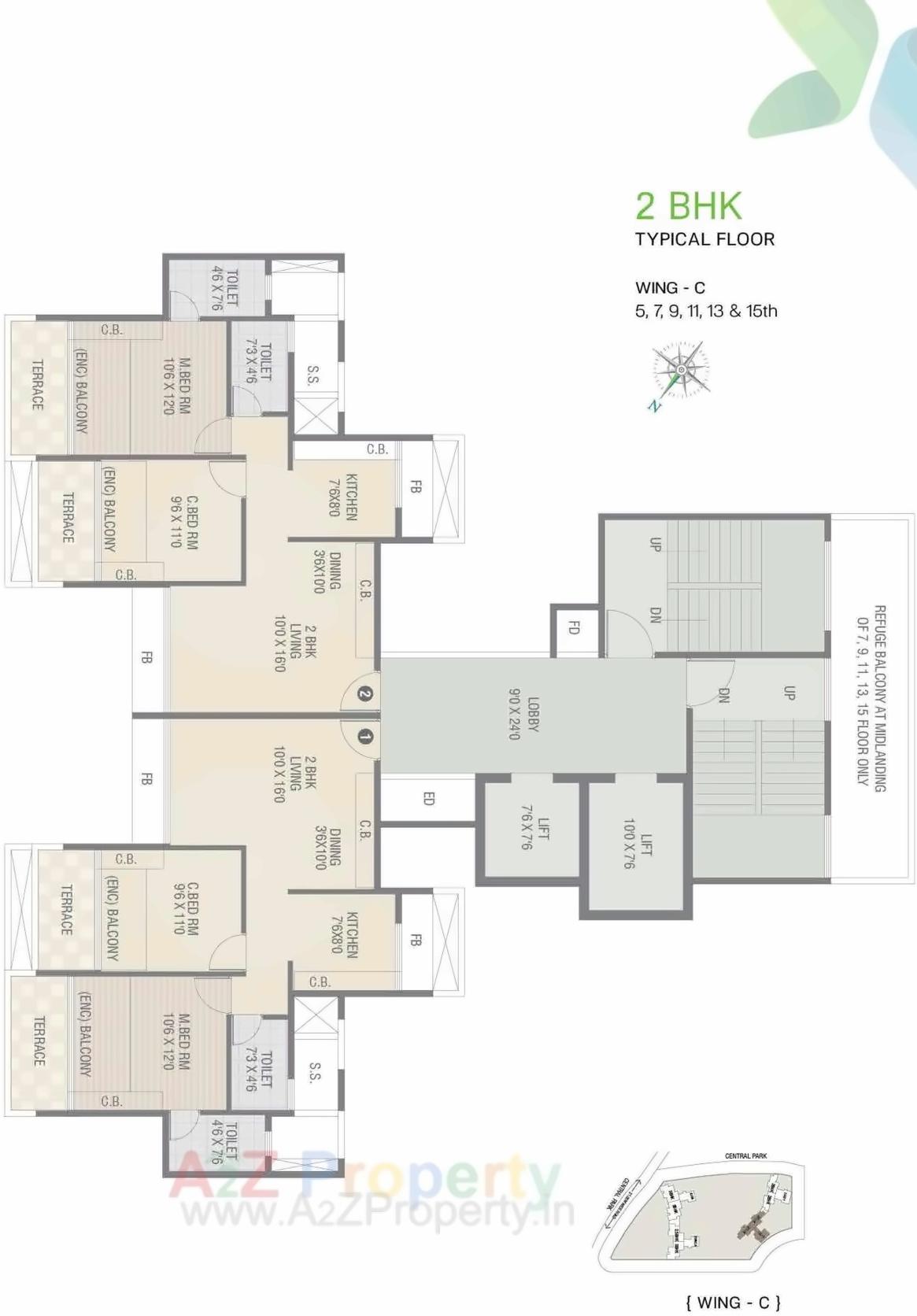 Layout of real estate project Delta Central located at Kharghar, Raigarh, Maharashtra