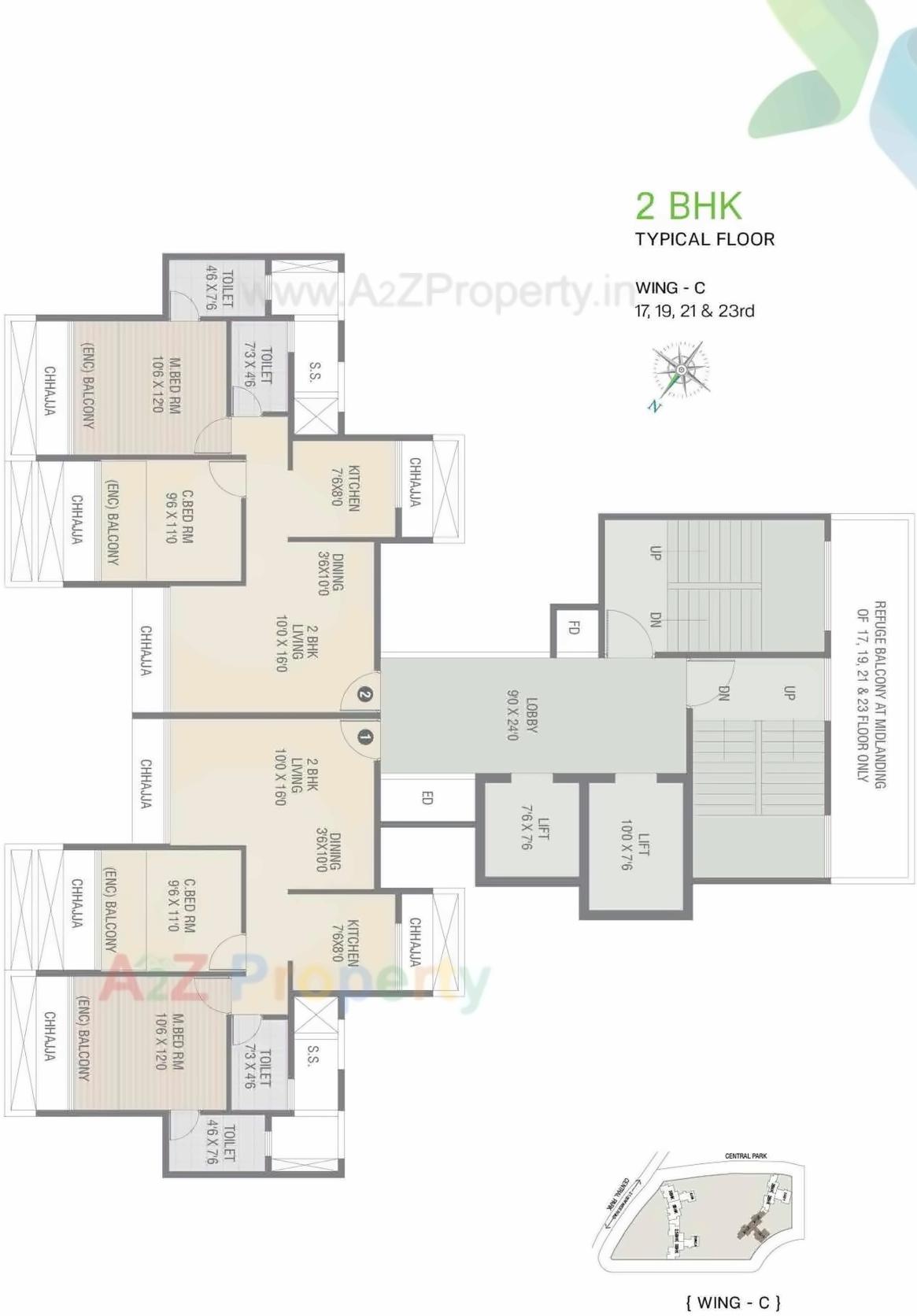 Layout of real estate project Delta Central located at Kharghar, Raigarh, Maharashtra