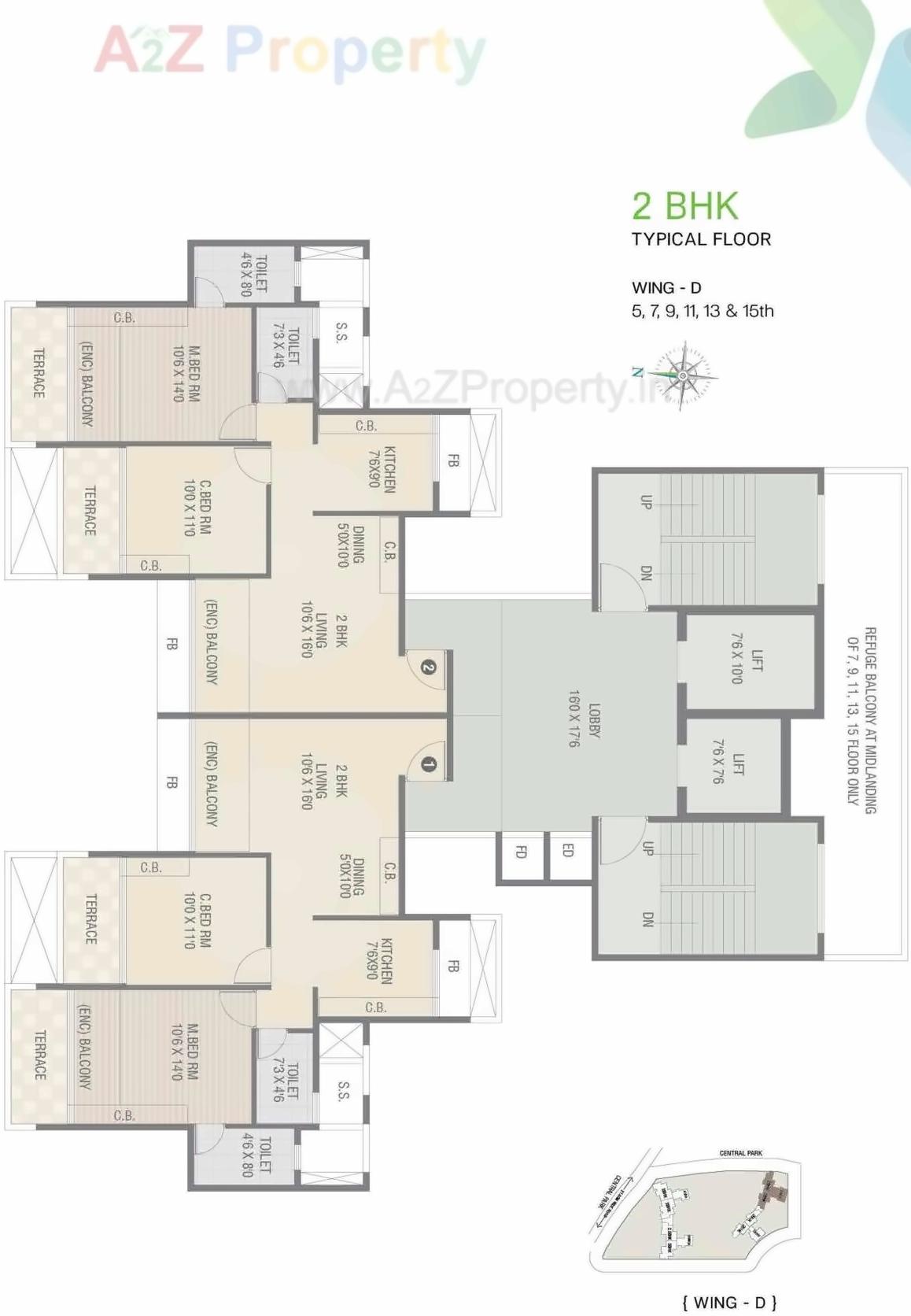 Layout of real estate project Delta Central located at Kharghar, Raigarh, Maharashtra