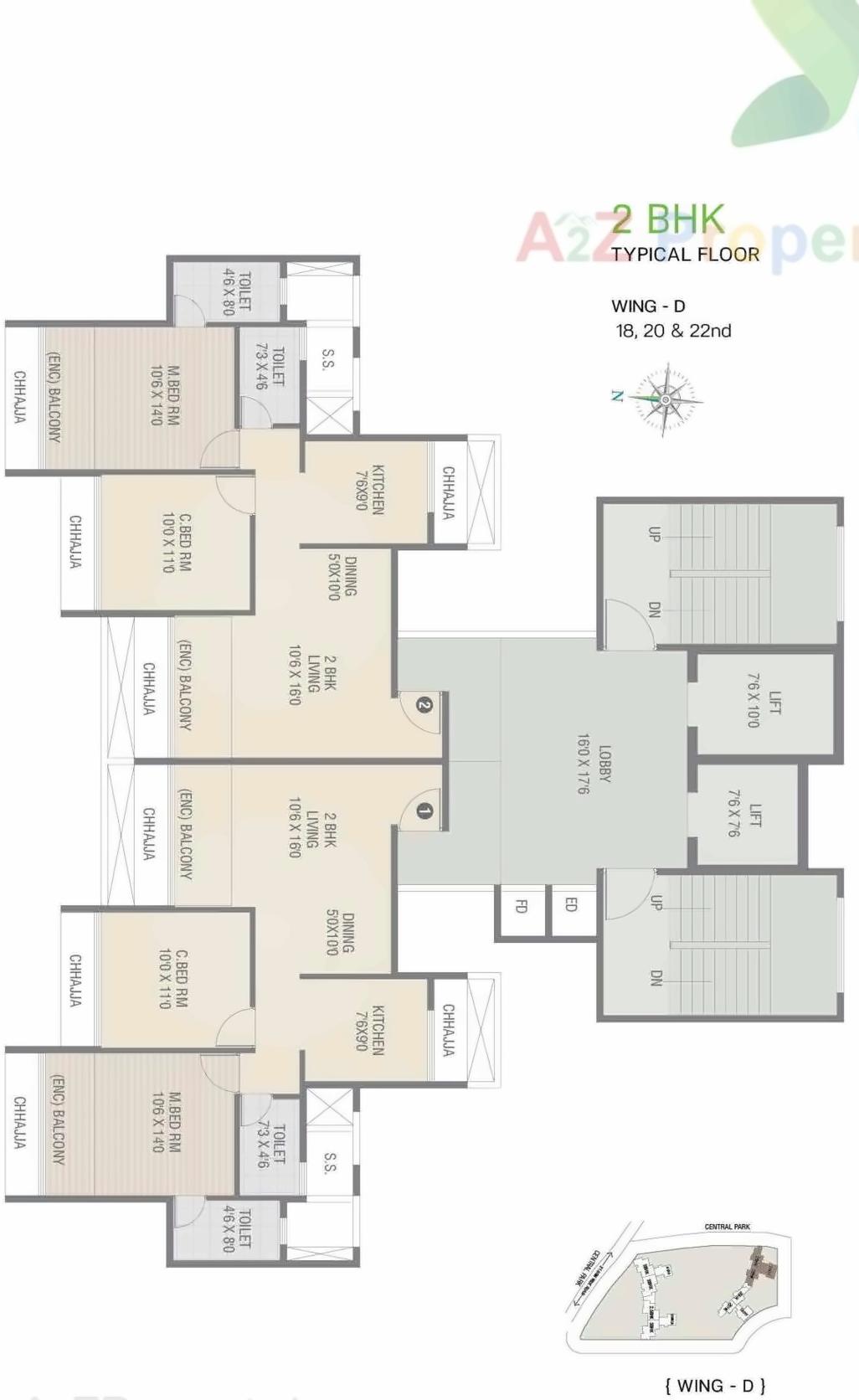 Layout of real estate project Delta Central located at Kharghar, Raigarh, Maharashtra