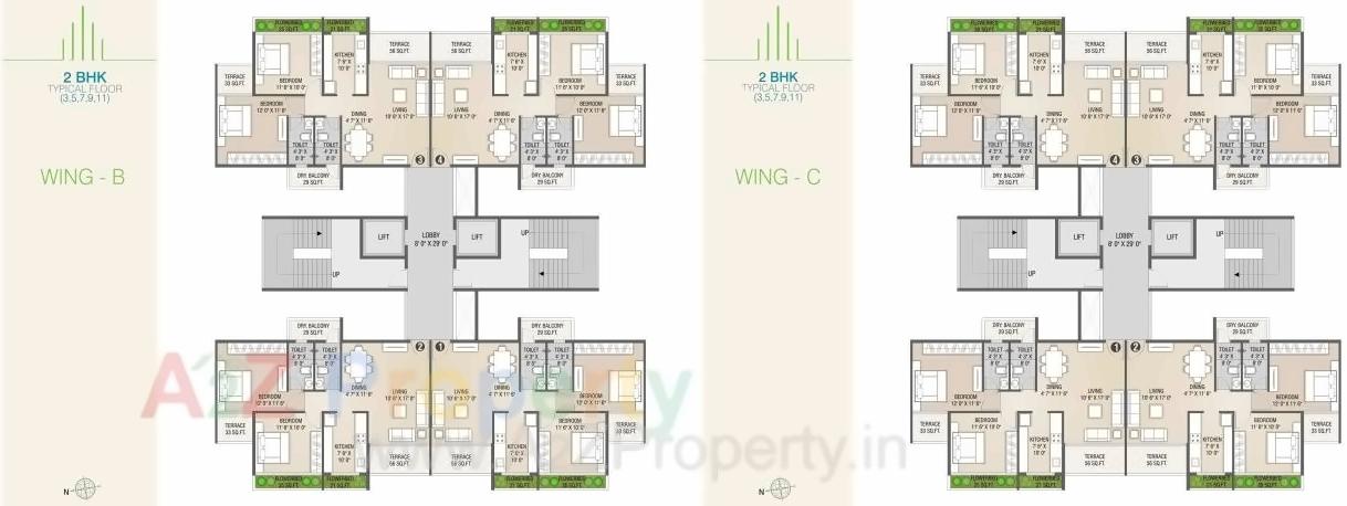 Layout of real estate project Delta Tower located at Ulawe, Raigarh, Maharashtra