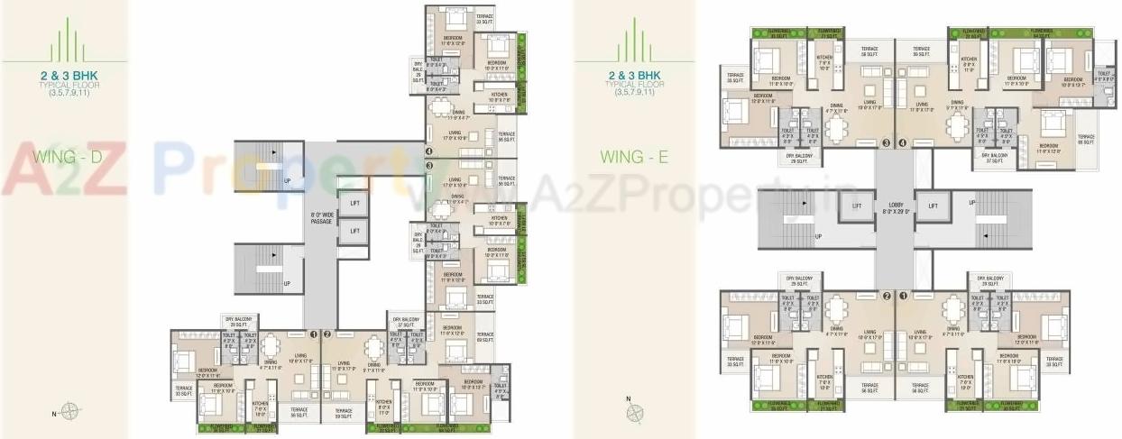 Layout of real estate project Delta Tower located at Ulawe, Raigarh, Maharashtra