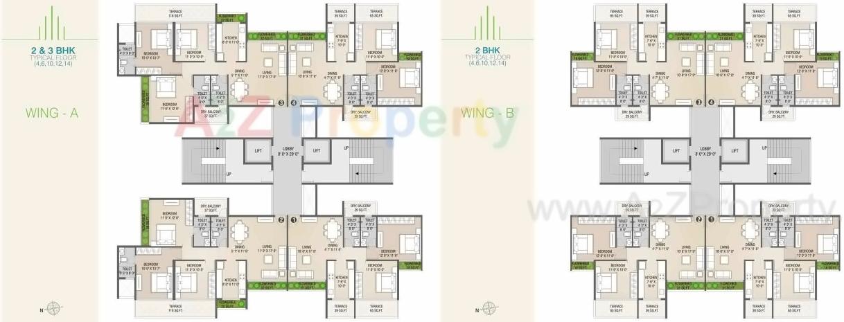 Layout of real estate project Delta Tower located at Ulawe, Raigarh, Maharashtra