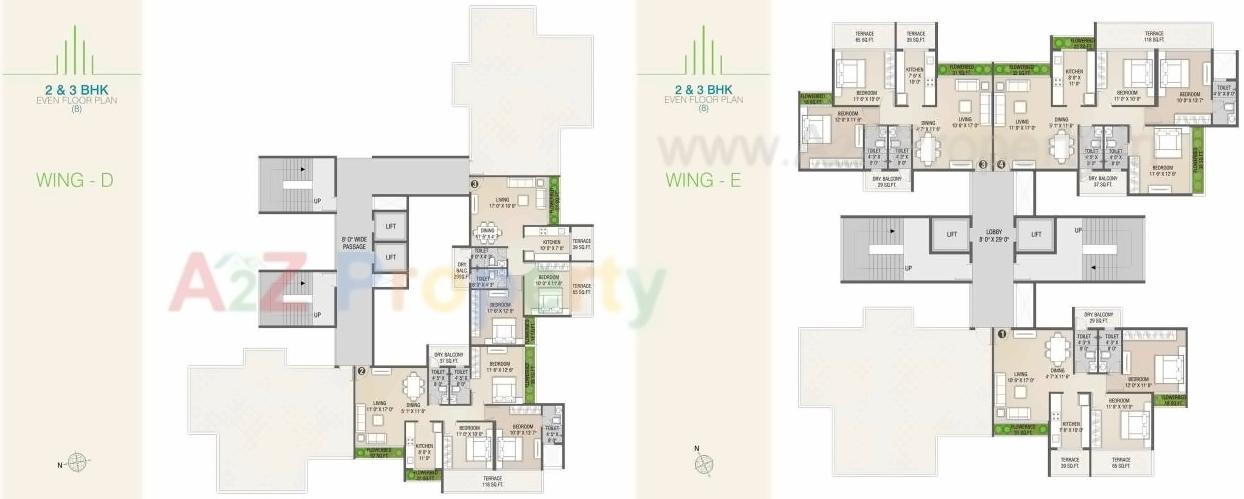 Layout of real estate project Delta Tower located at Ulawe, Raigarh, Maharashtra