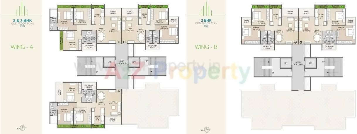 Layout of real estate project Delta Tower located at Ulawe, Raigarh, Maharashtra