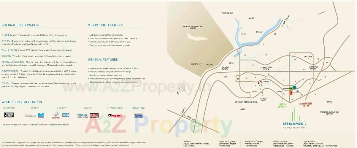  of real estate project Delta Tower located at Ulawe, Raigarh, Maharashtra