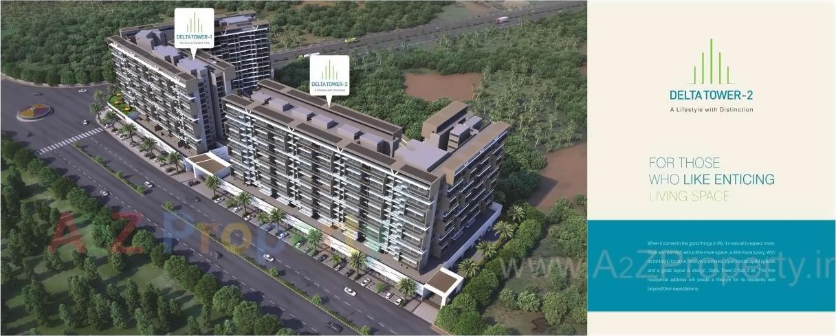 3D Elevation of real estate project Delta Tower located at Ulawe, Raigarh, Maharashtra