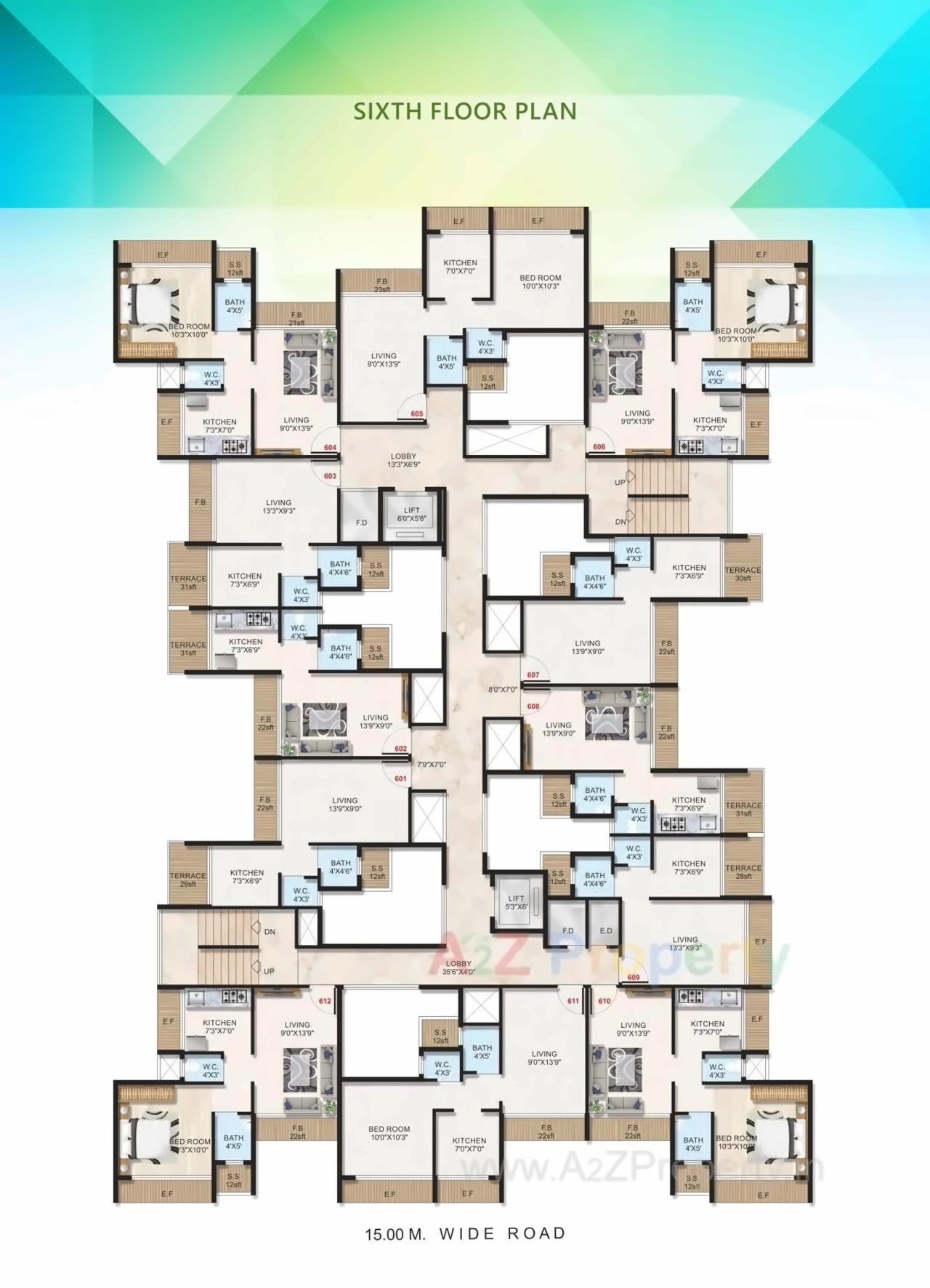 Layout of real estate project Dev Sai Garden located at Navade, Raigarh, Maharashtra