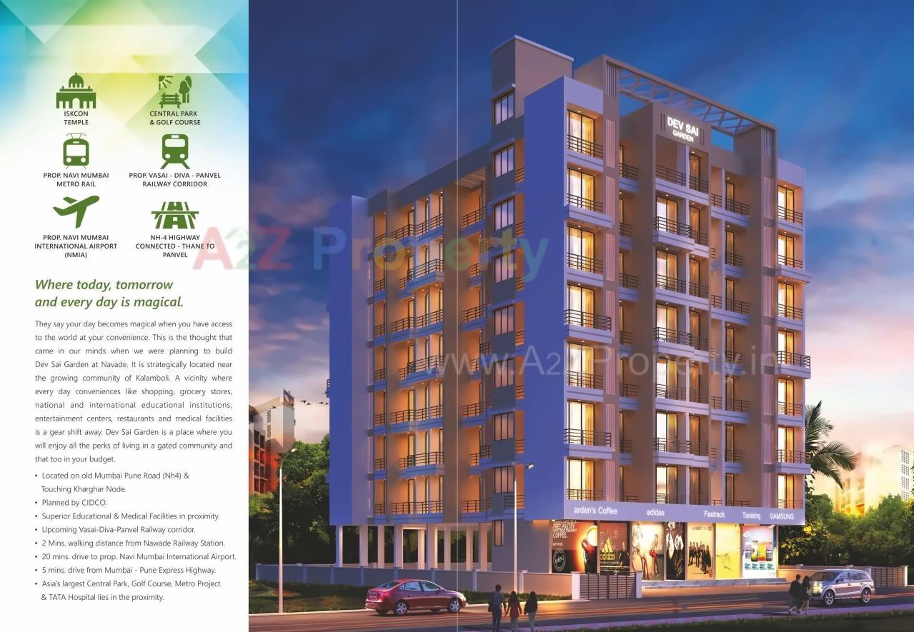 3D Elevation of real estate project Dev Sai Garden located at Navade, Raigarh, Maharashtra