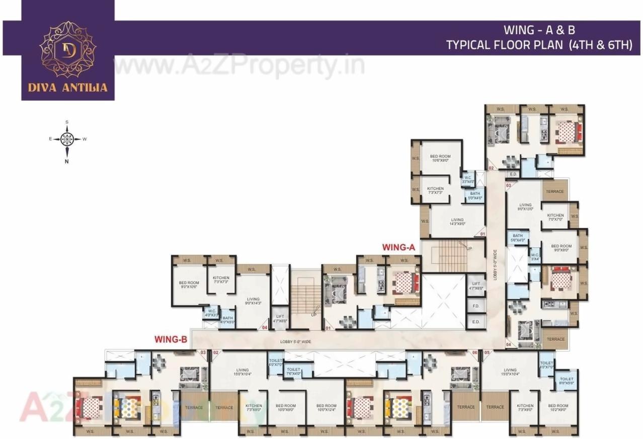 Layout of real estate project Diva Antilia located at Karade-kh, Raigarh, Maharashtra